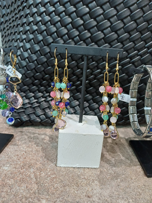 Long Stone Earrings