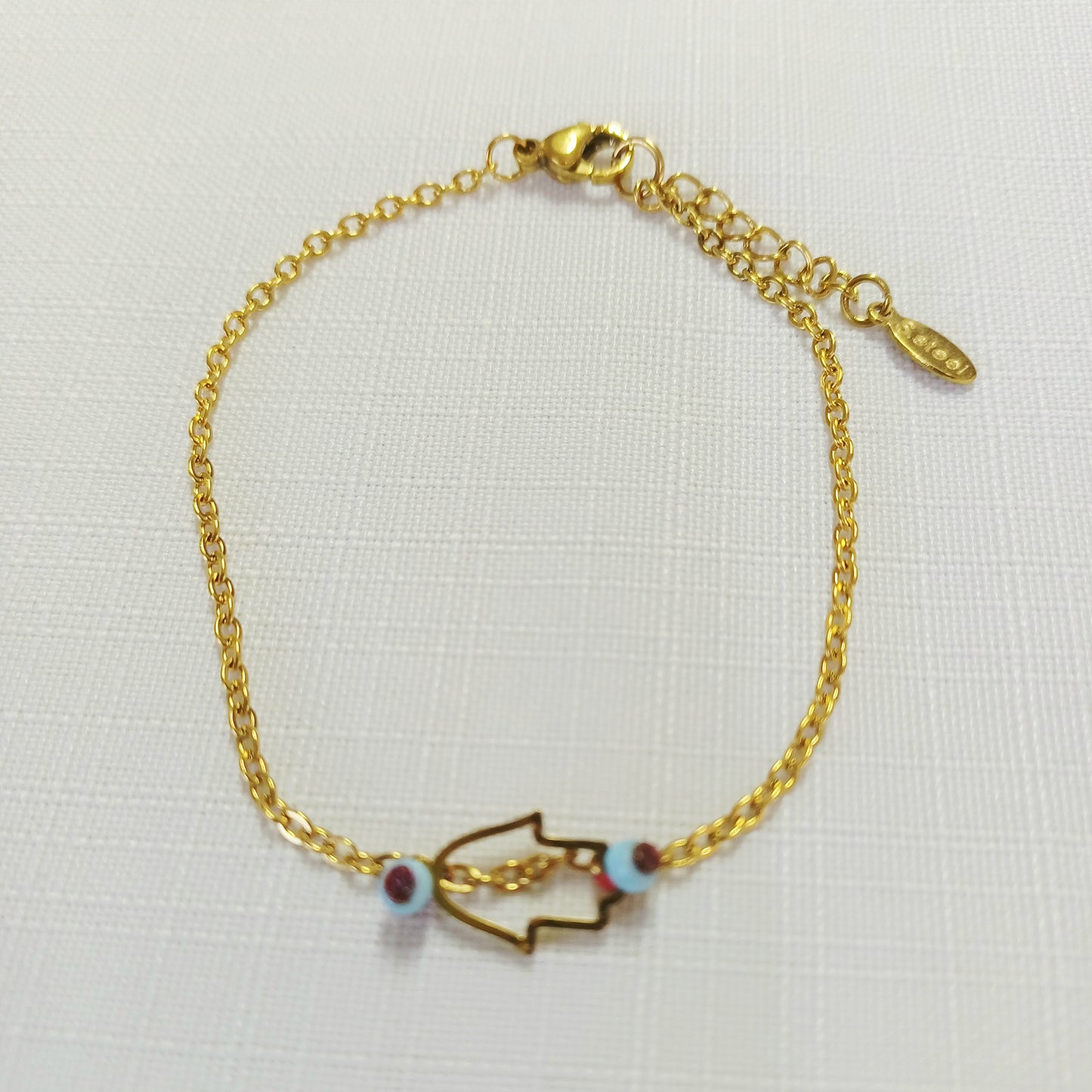 Stainless Steel Gold Hamsa Bracelet