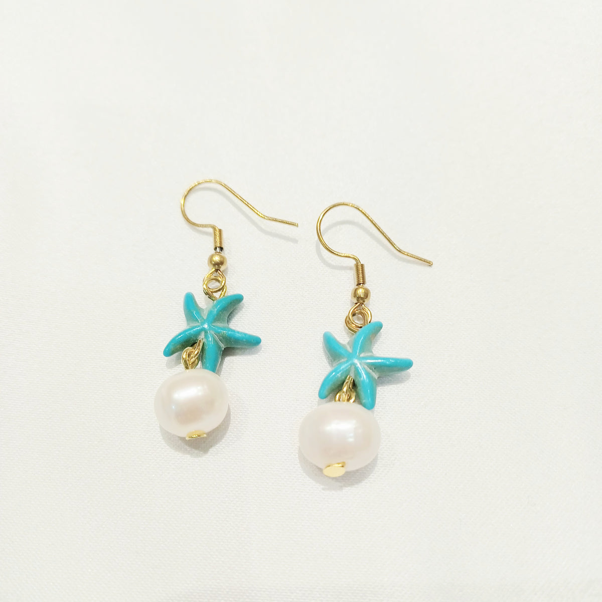 Starfish Pearl Earrings