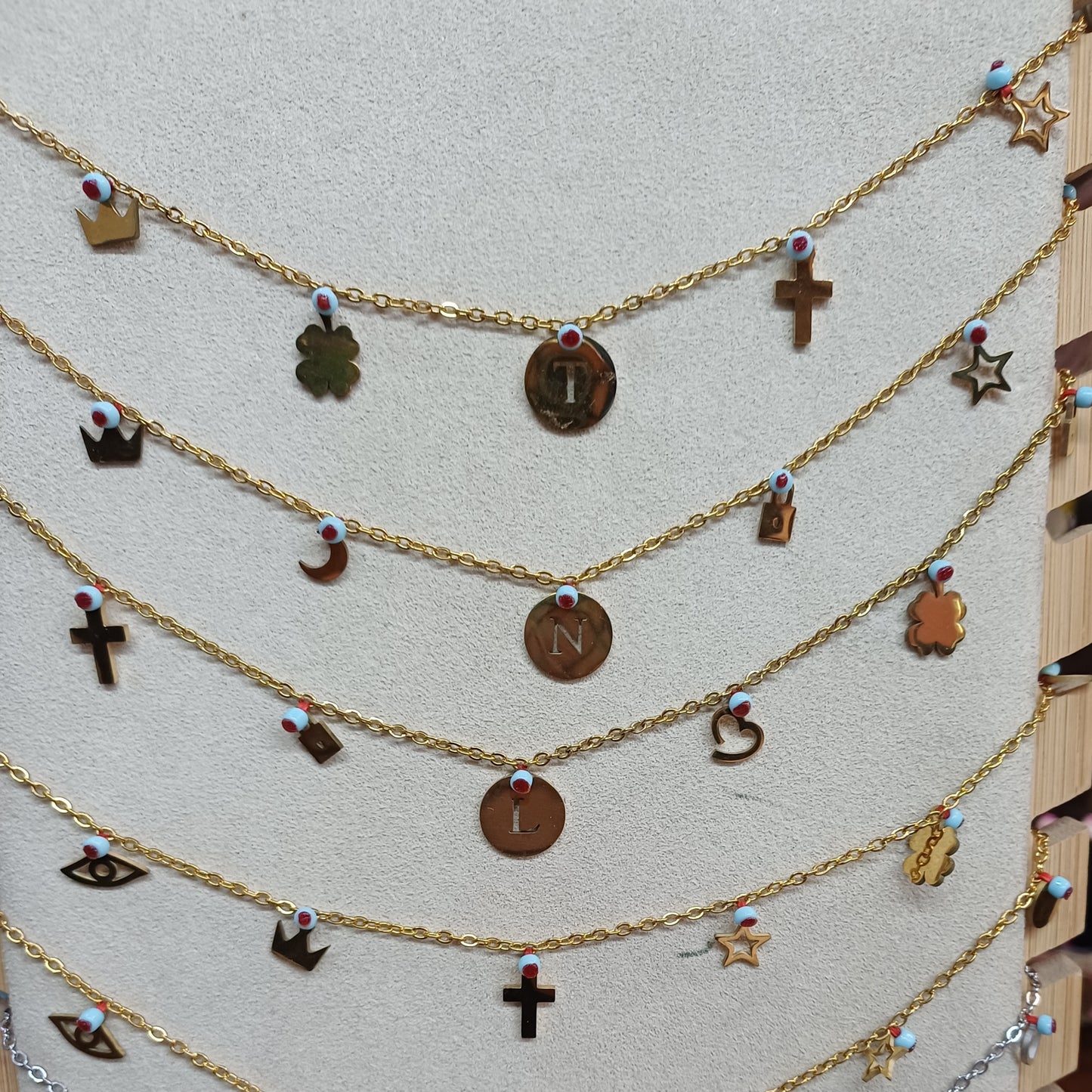 Stainless Steel Gold Charm Necklaces