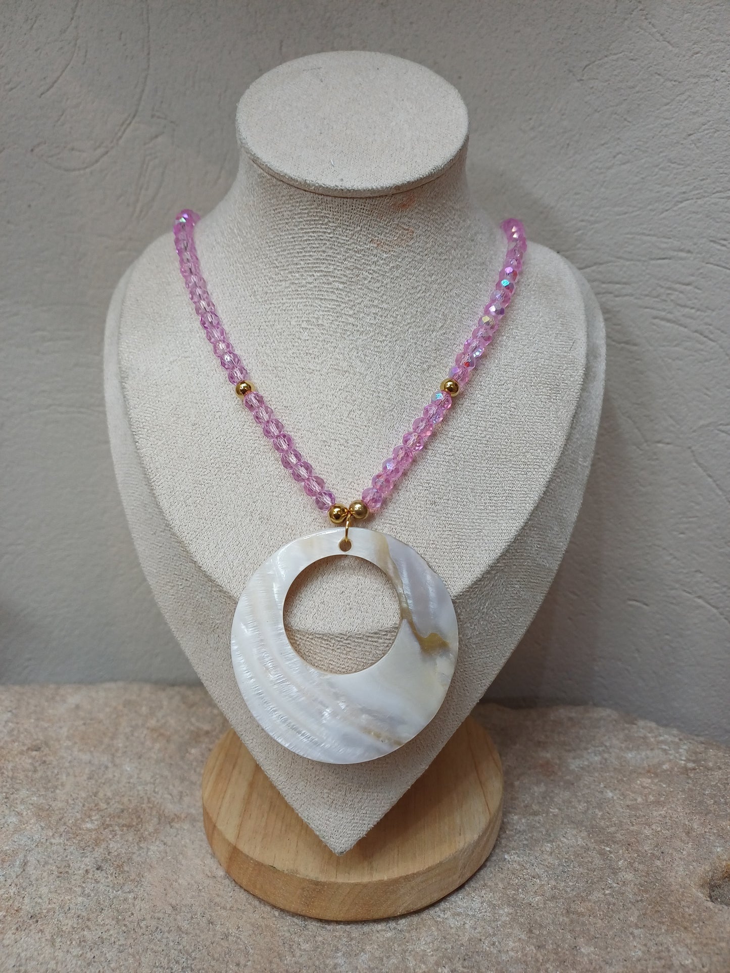 Shell And Crystal Necklace
