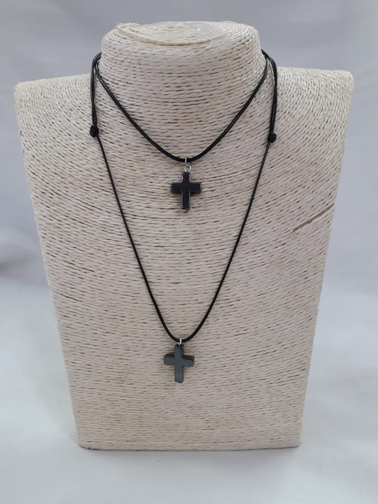 Hematite Cross Necklace