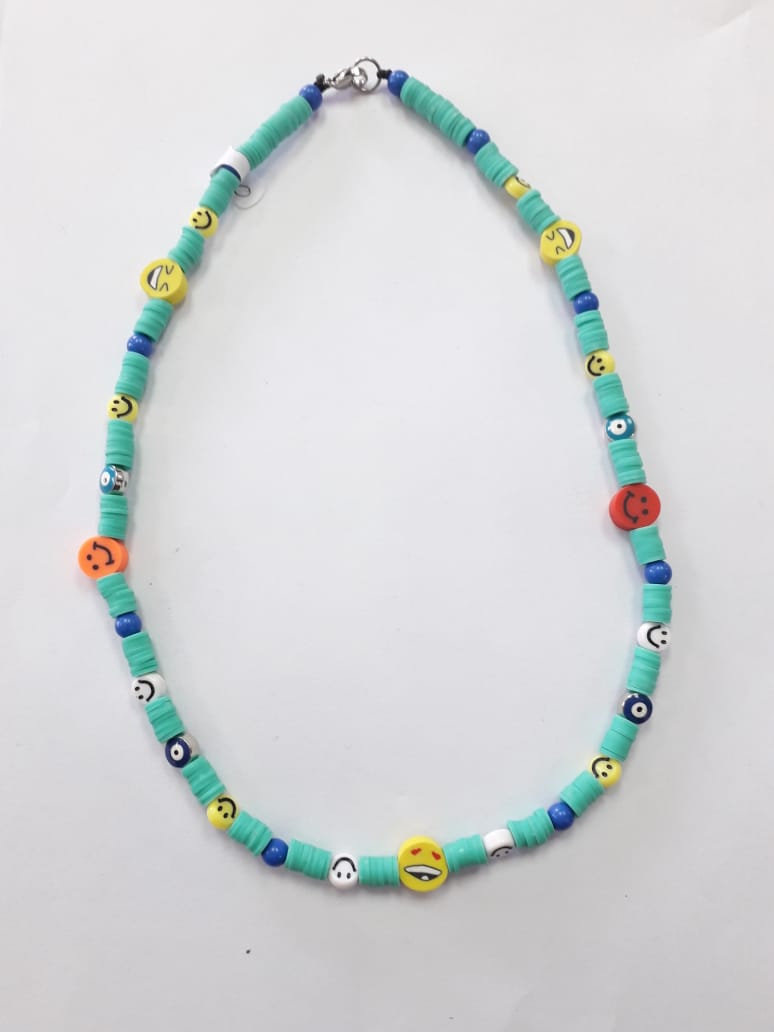 Beaded Necklace With Smiley
