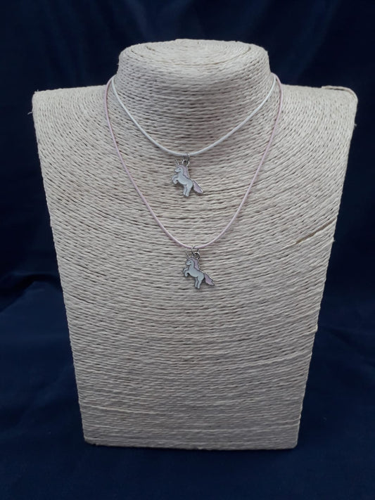 Pink Unicorn Necklace for Kids
