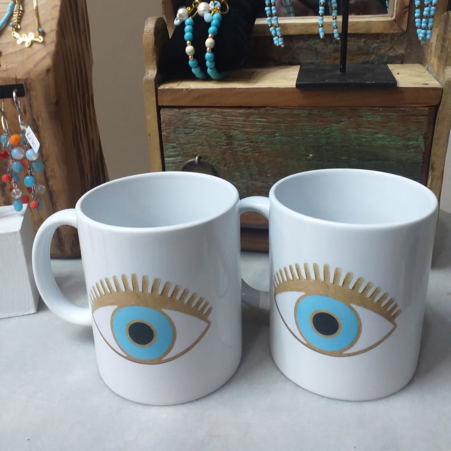 Evil Eye Ceramic Mugs