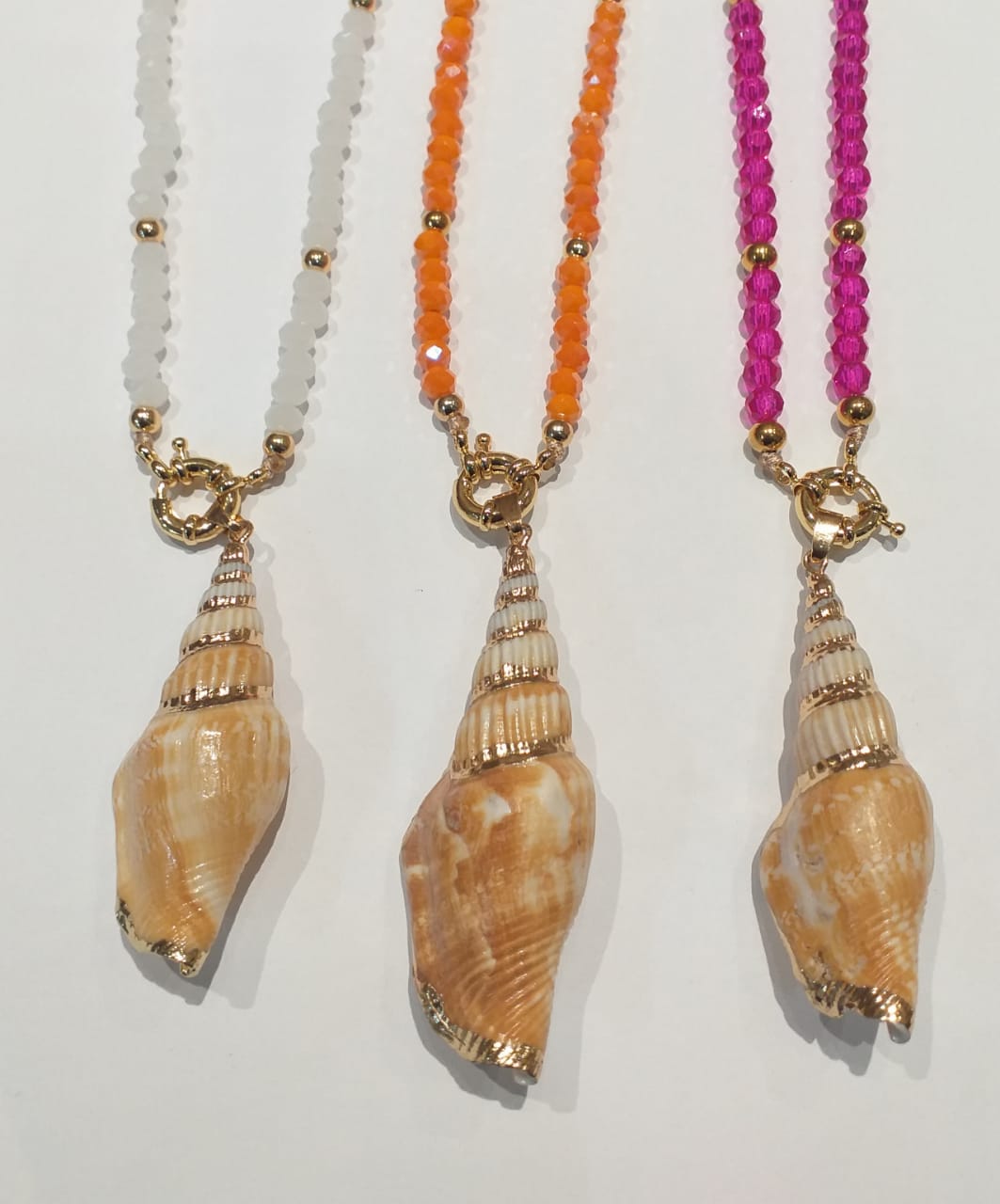 Crystal and Shell Necklaces