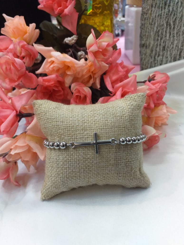 Silver Cross Bracelet