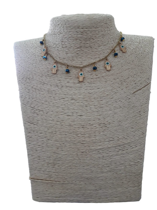 Gold Hamsa Charm Necklace