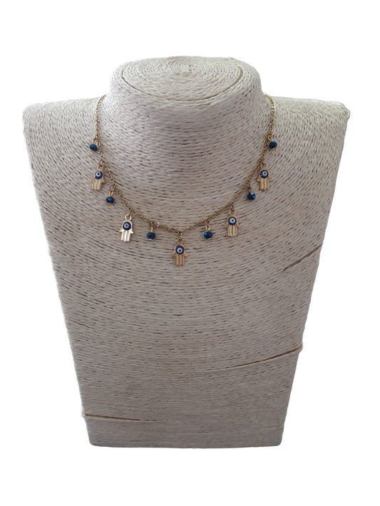 Gold Hamsa Charm Necklace