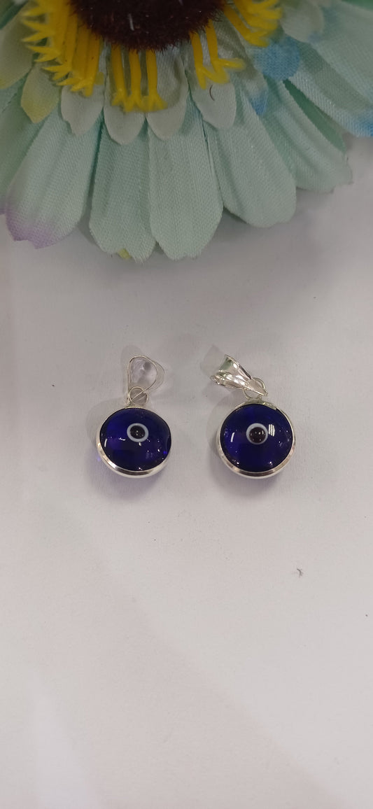 7cm Sterling Silver Evil Eye Pendant
