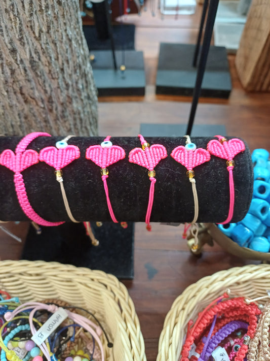 Handmade Braided Heart Bracelets