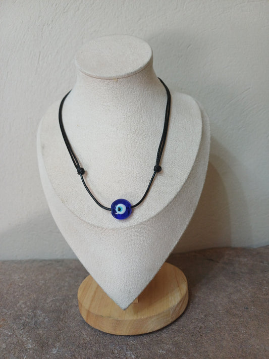 Evil Eye On String Necklace
