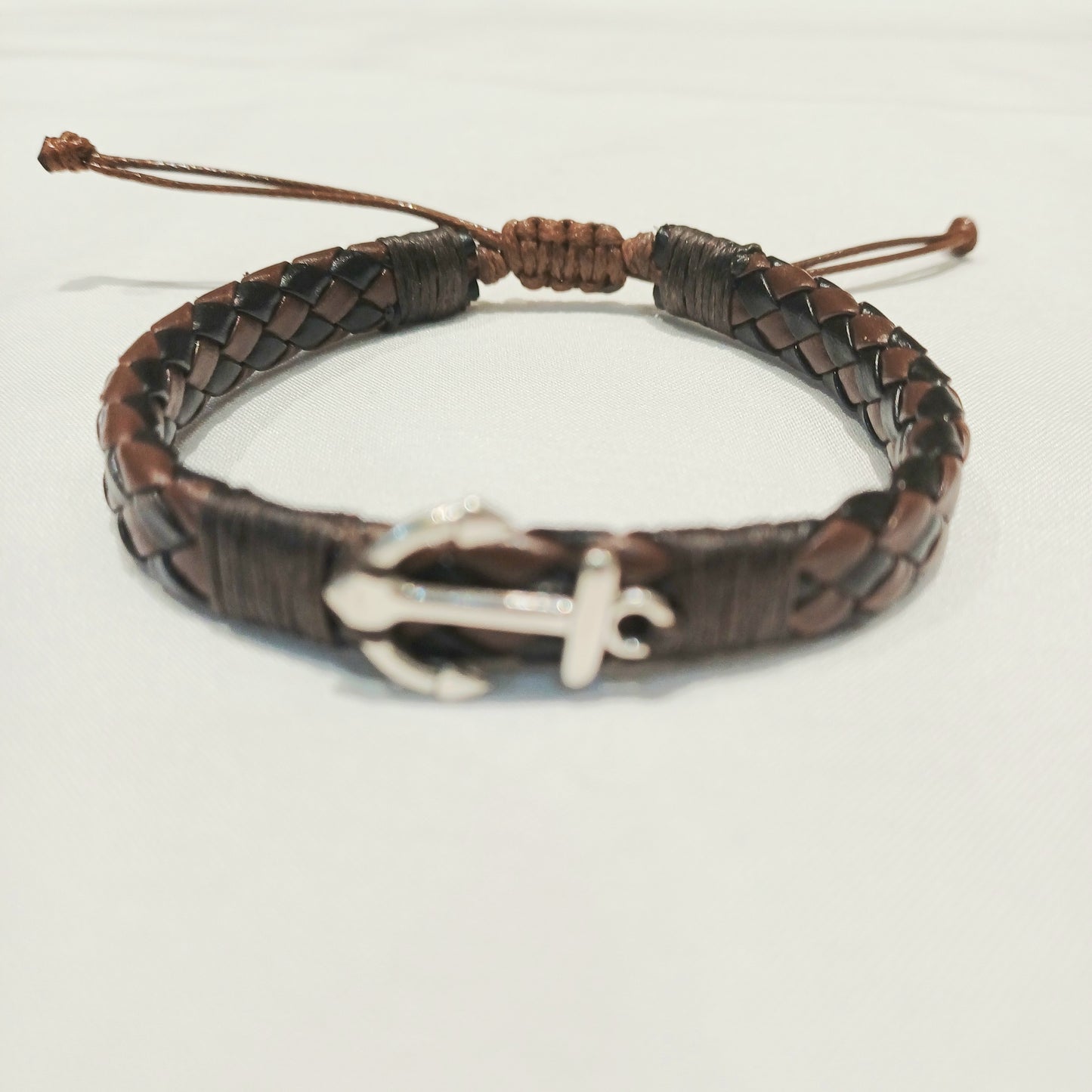 Anchor Leather Men's Bracelet