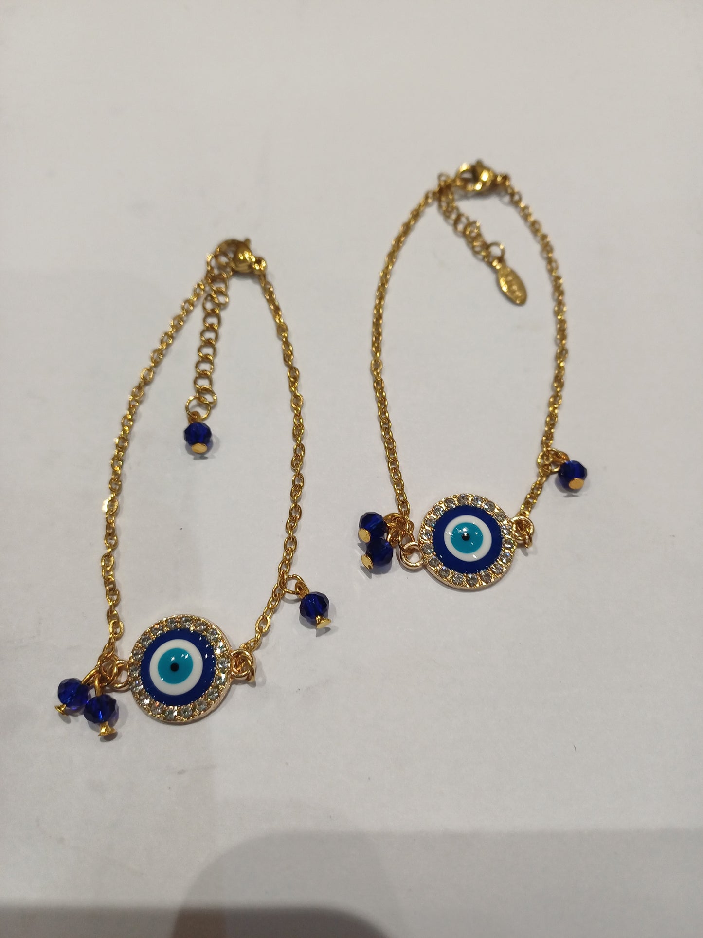 Gold Diamante Evil Eye Bracelets