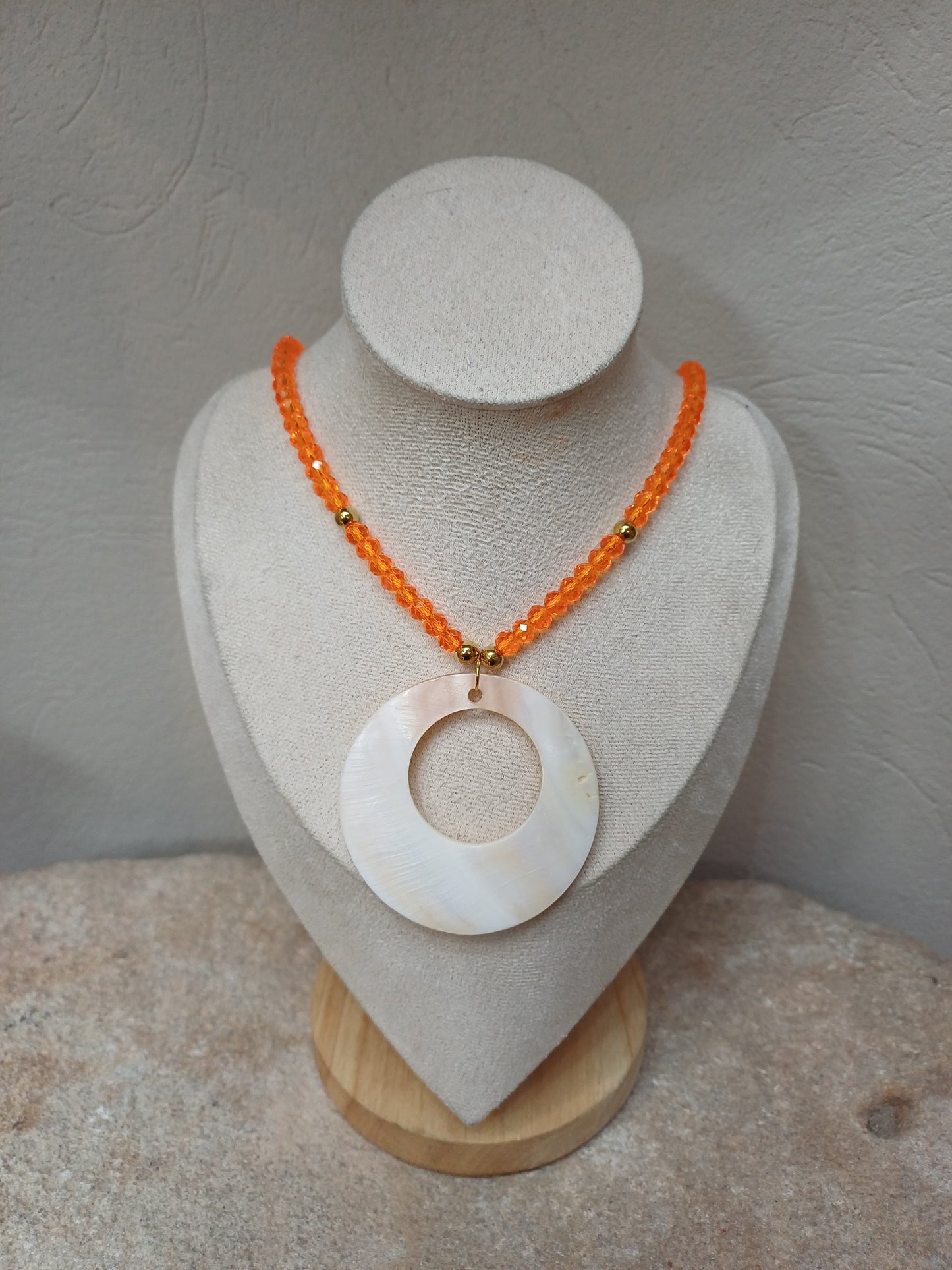 Shell And Crystal Necklace