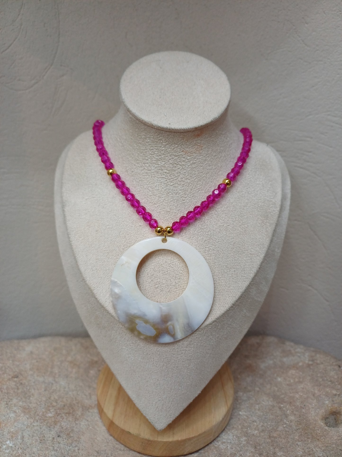 Shell And Crystal Necklace