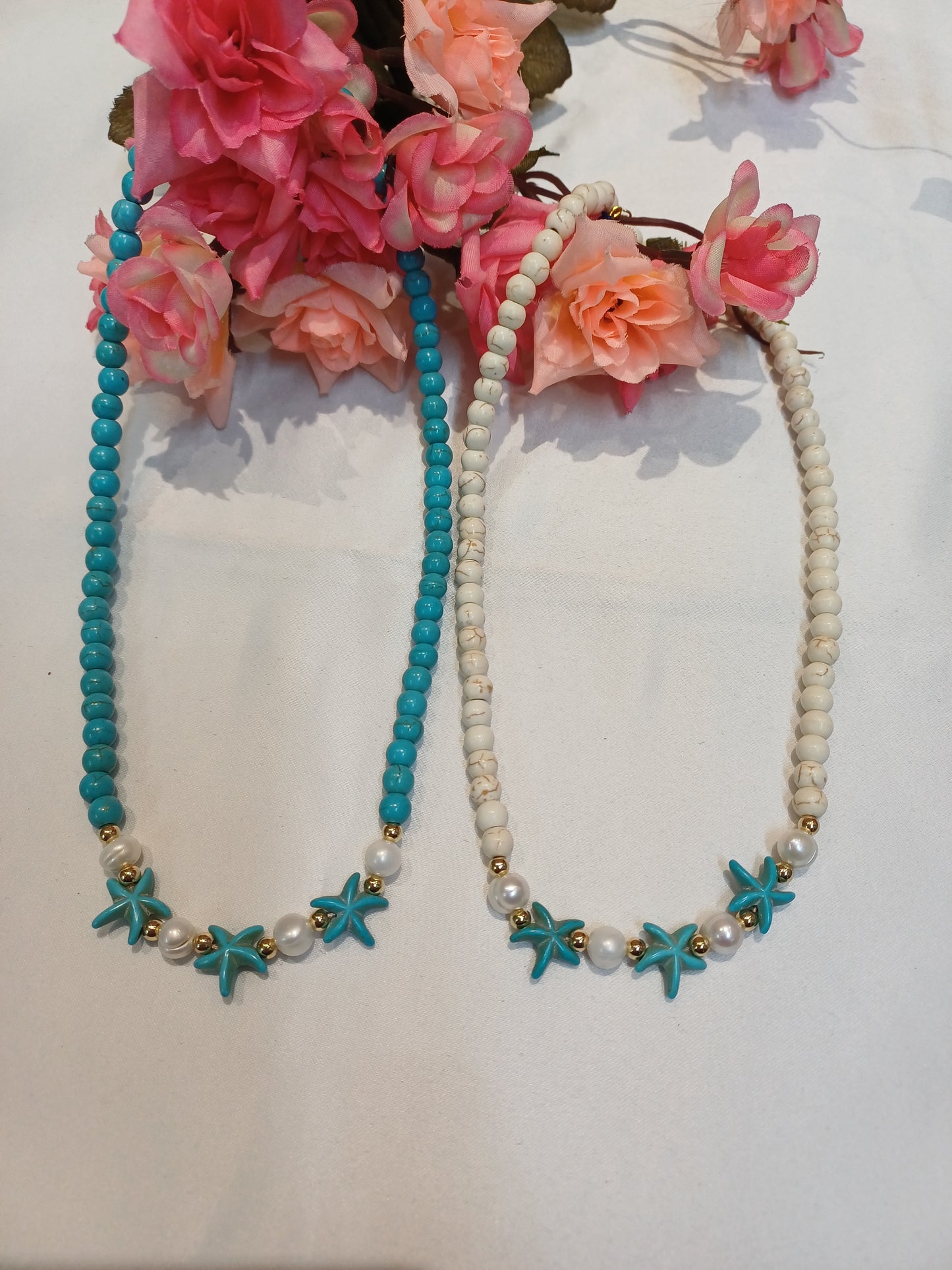 Starfish And Pearl Necklace