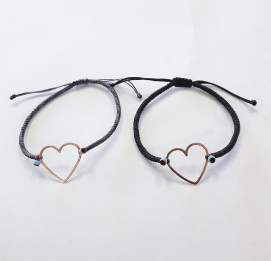 9ct Heart Rosegold Bracelet
