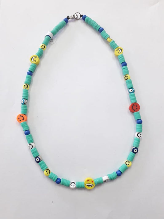 Beaded Necklace With Smiley