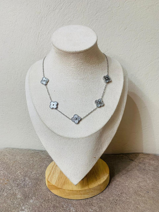 Multiple Clover Stainless Steel Necklace