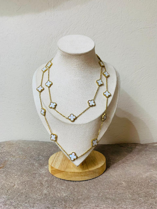 Clover Stainless Steel Long Necklaces