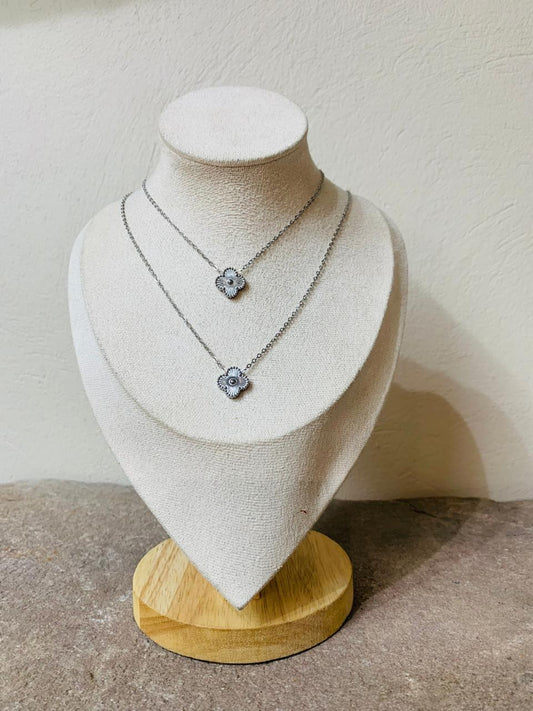 Stainless Steel Clover single Necklace