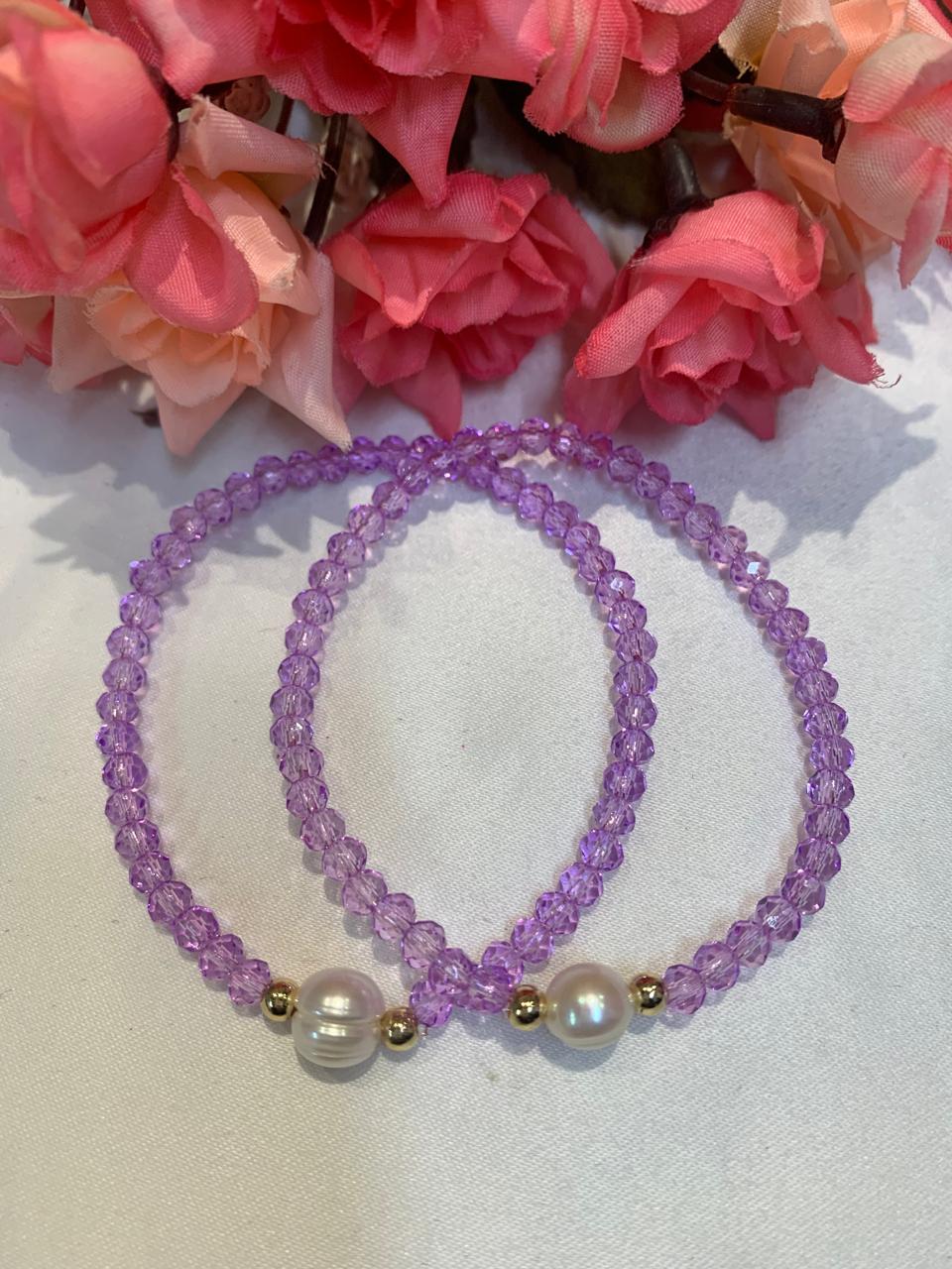 Fresh Water Pearls and Crystal Bracelets