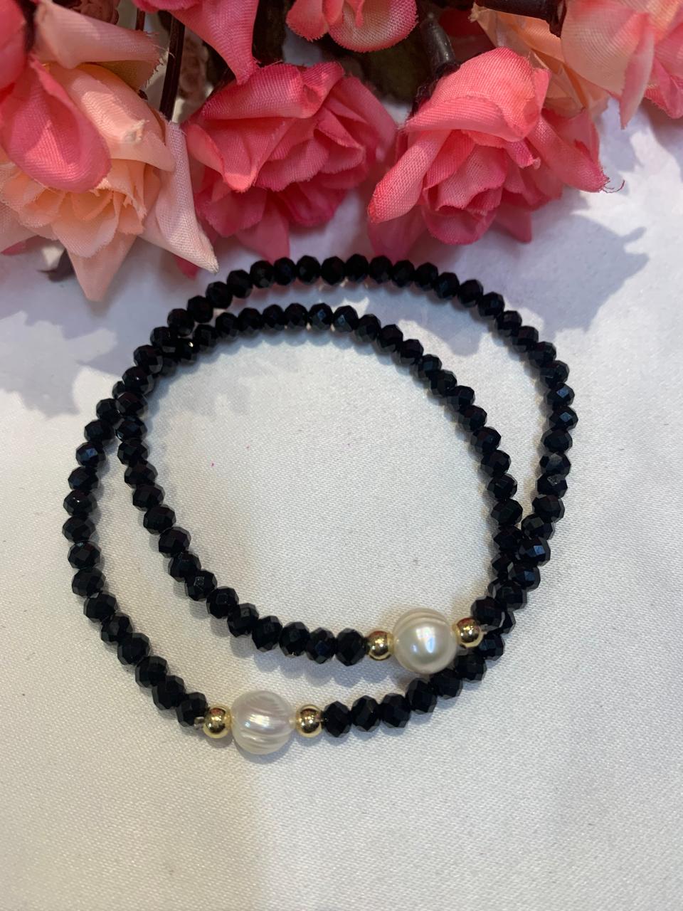 Fresh Water Pearls and Crystal Bracelets