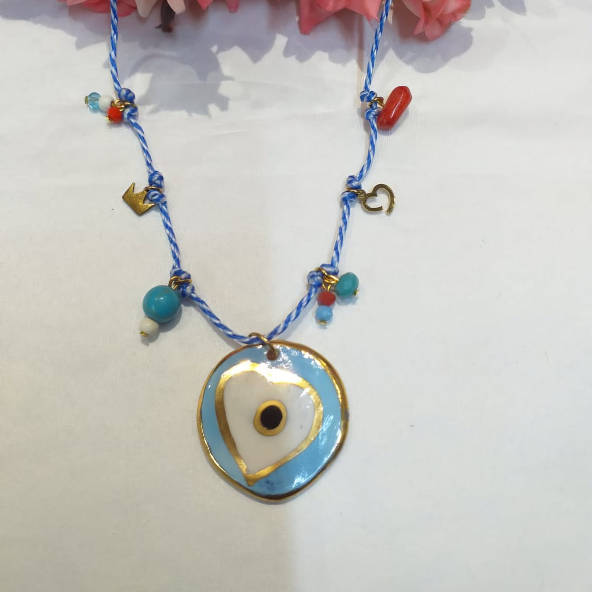Ceramic Evil Eye Necklaces