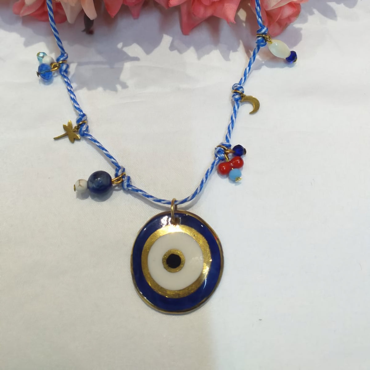 Ceramic Evil Eye Necklaces