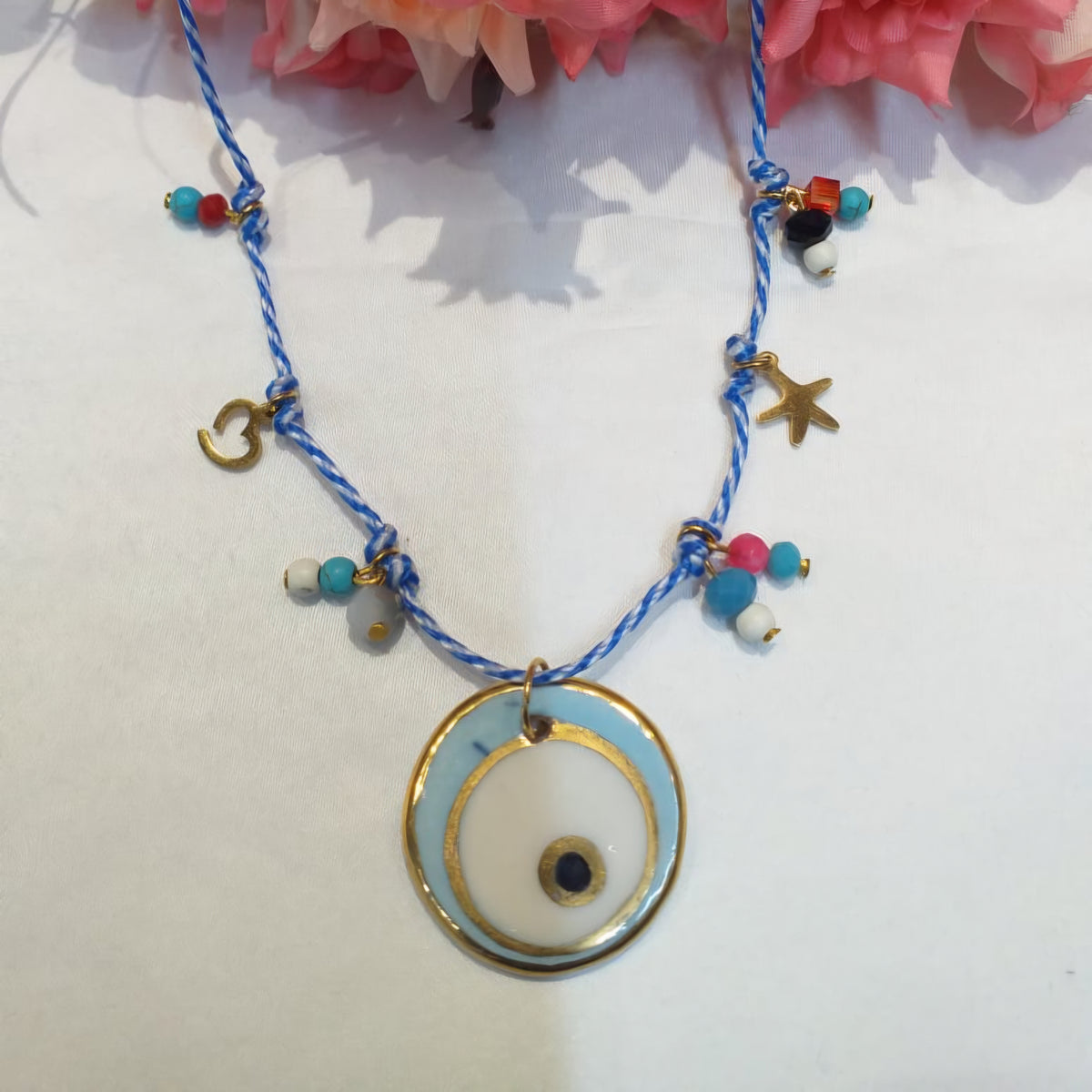 Ceramic Evil Eye Necklaces