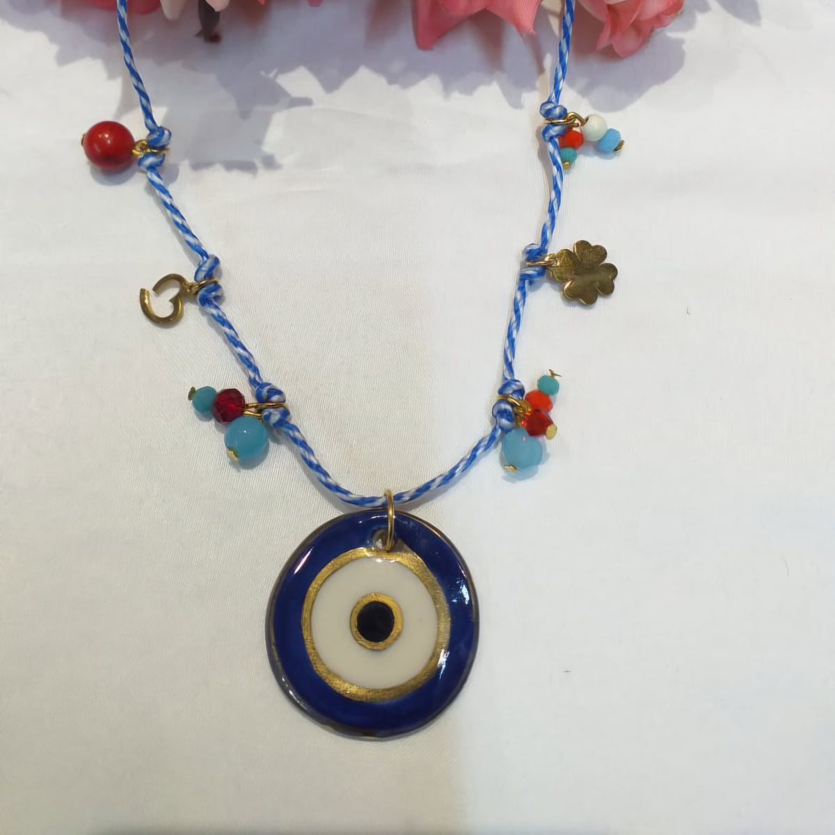 Ceramic Evil Eye Necklaces