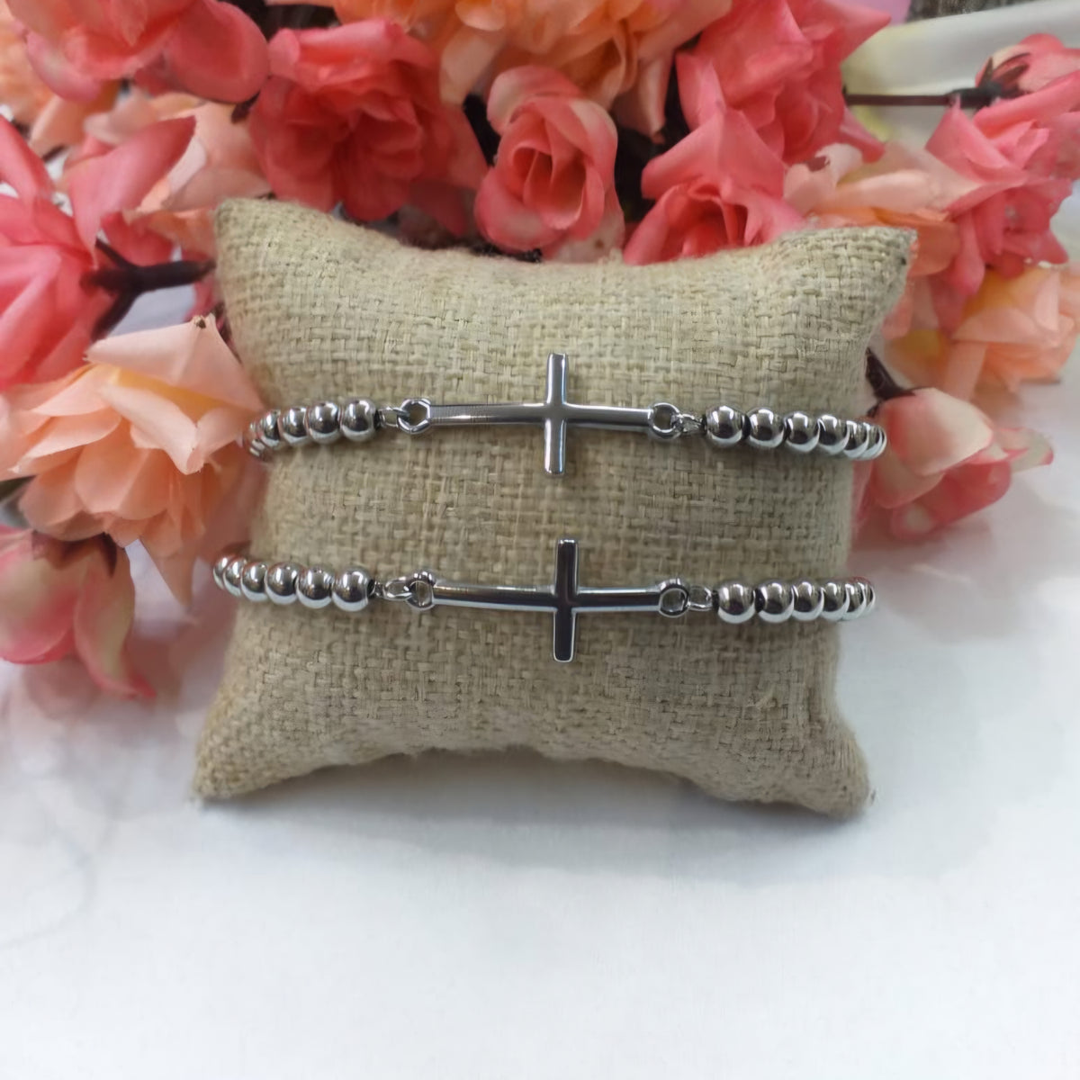 Silver Cross Bracelet