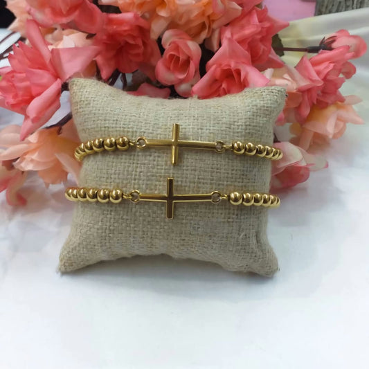 Beaded Cross Bracelet
